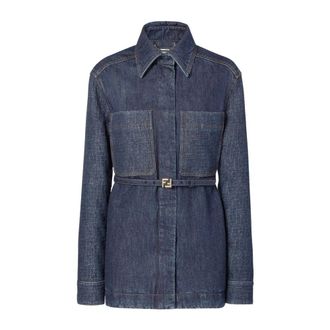 Fendi Denim Jackets, female, Blue, S, Go-To Jacket