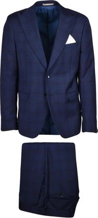 Paoloni Mens Tailored Suit - Blue
