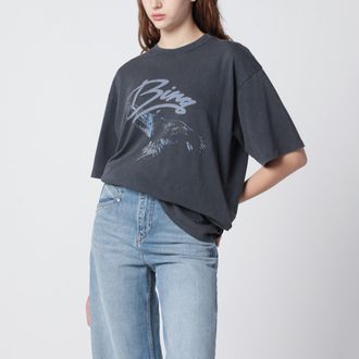 Anine Bing Spencer Eagle washed black T-shirt