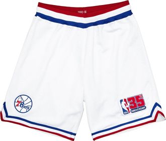 Mitchell & Ness NBA Authentic Shorts Philadelphia 76ers 1980-81 White ASHRSB19007-P76WHIT80