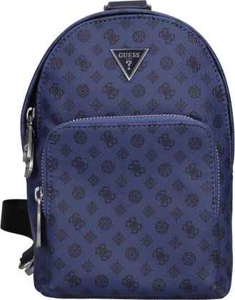 Guess Schoudertas van imitatieleer - Heren - Rugzakken - Blauw - ONE Size - Leer - Tassen
