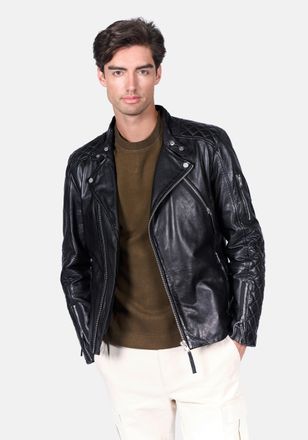 Freaky Nation Lederjacke FREAKY NATION Cruiser-FN, Herren, Gr. 4XL, schwarz, Oberstoff: 100% Schafsleder; Futter: 100% Baumwolle, normal, Jacken Lederjacke