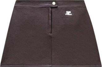 Courr&egrave;ges Reedition Vinyl Mini Skirt