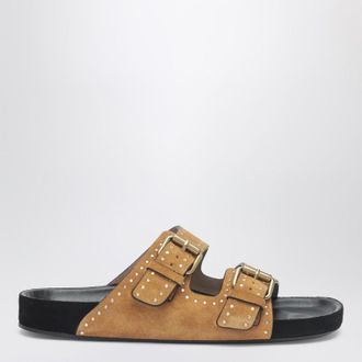 Isabel Marant Lennyo sandals in hazelnut suede