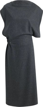 Khaite Abito midi drappeggiato - Grigio