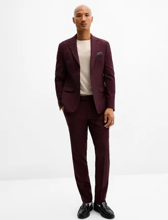 Soul of London Mens Twill minimalist suit Slim fit