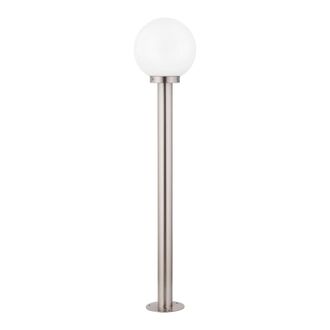Loops IP44 Outdoor Bollard Light Stainless Steel & Orb 1 x 60W E27 1000mm Lamp Post