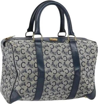 Celine Pre-owned Handbags, female, Blue, Size: ONE SIZE Pre-owned Vintage Canvas Handbag