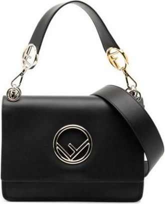 Fendi Pre-owned Shoulder Bags, female, Black, Size: ONE SIZE Pre-owned Leather Shoulder Bag