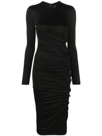 Versace Draped jersey cocktail dress
