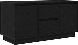vidaXL Vidaxl - tv Cabinet with led Lights Black Oak 100x41x50 cm