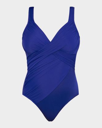Miraclesuit Revele Wrap-Front One-Piece Swimsuit
