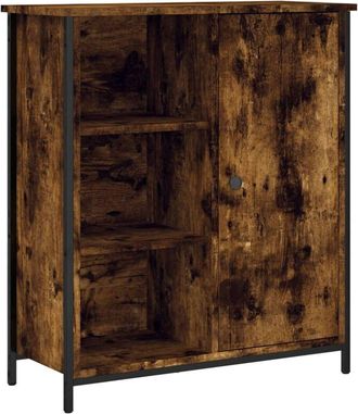 vidaXL Aparador de madera de ingeniería roble ahumado 70x30x80 cm Vidaxl