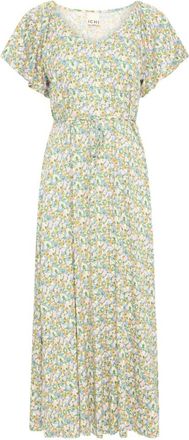 Ichi Ihaya Maxi Jurk - Dames - Casual kleedjes - Veelkleurig - S - Katoen - Kleedjes