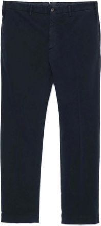Incotex Navy Blue Front Button Pants - Heren - Chinos - Blauw - 4XL - Broeken