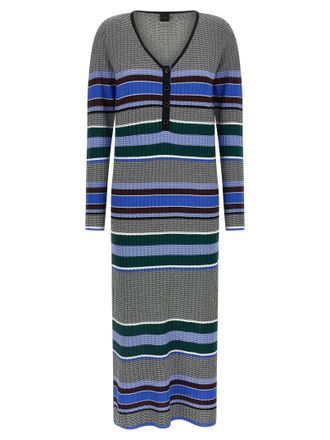 Pinko Multicolor Viscose Long Womens Dress