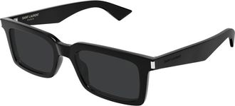 Saint Laurent SL 860 Zonnebril - Heren - Zonnebrillen - Zwart - 52 MM - Nylon - Accessoires
