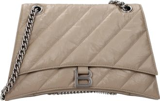 Balenciaga Damens Umh&auml;ngetaschen Beige Leder
