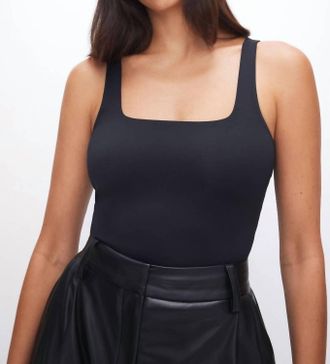 Good American Sculpting Modern Tank Bodysuit In Black