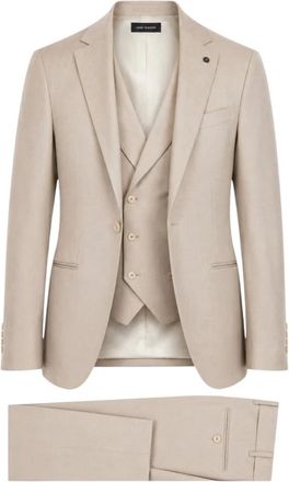 Luigi Bianchi Mantova Single Breasted Suits - Heren - Business pakken - Beige - XL - Kostuums
