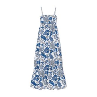 MC2 Saint Barth Bloemen Lange Katoenen Jurk - Dames - Maxi kleedjes - Veelkleurig - L - Katoen - Kleedjes