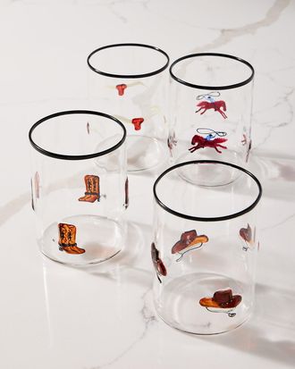 Neiman Marcus Western 18 oz. Tumblers, Set of 4