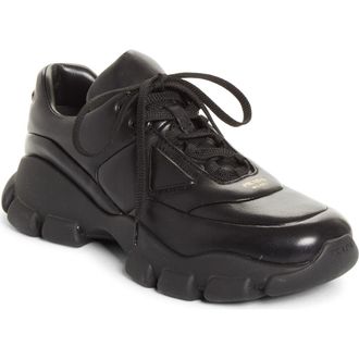 Prada Monolith Athletic Sneaker in Nero at Nordstrom, Size 8.5Us