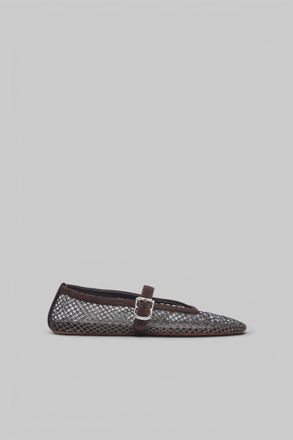 Alaia La Ballerine Fishnet Strass
