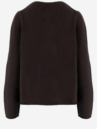 Allude Womens Cashmere Sweater Dark Brown