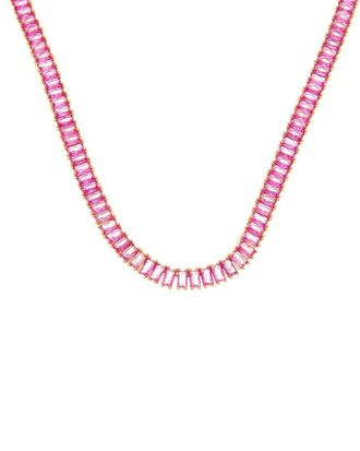 Crystal Haze 18K Plated Cz Statement Necklace