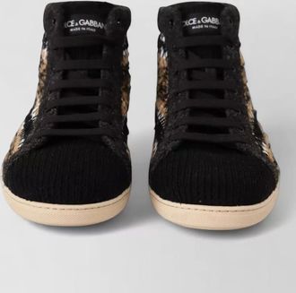 Dolce & Gabbana plaid high-top sneakers