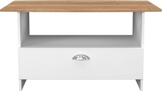 Welcome Furniture Westminster Ready Assembled Bottom Drawer Coffee Table in White Ash & Riviera Oak - Welcome Furniture | TJ Hughes