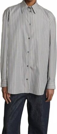 SOEUR Grenade Oversized Striped Shirt In Anthracite Bronze