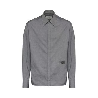 Maison Margiela Heren, Overhemden, Grijs, Maat: S Katoen