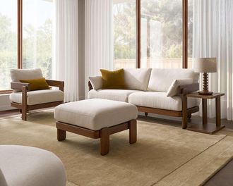 Castlery Eden Sofa with Ottoman, Cream, Castlery