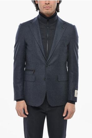 Corneliani CC COLLECTION Virgin Wool 2 Buttons Blazer with Removable Ch size 46