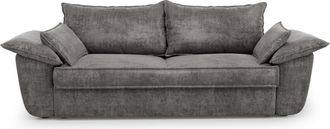 Sia Home Sof&aacute; cama 3 plazas terciopelo gris grafito 230 cm