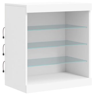 vidaXL Aparador Con Luces Led Blanco 60,5x37x67 Cm Vidaxl