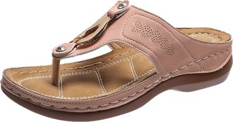 Generic Clip Toe Sandals For Women, WomenS Flip Flops Wedge Ladies Toe Post Arch-Support Orthopedic Slippers Non Slip Washable Lightweight Summer Flip Flops W