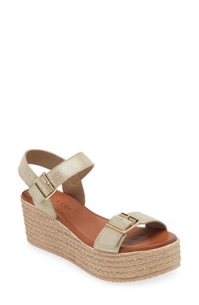 Cordani Betsy Espadrille Wedge Sandal in Dusty Gold at Nordstrom, Size 7.5Us
