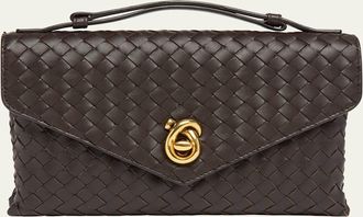 Bottega Veneta Knot Lock Leather Top-Handle Bag