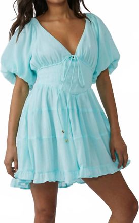 Free People Open Back Perfect Day Dress In Clear Skies