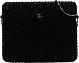 Chanel Vintage, unisex, Zwart, ONE Size, Tweed, Pre-owned Tweed Crossbody