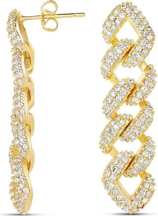 SHYMI Pave Cuban Drop Earrings in Gold at Nordstrom