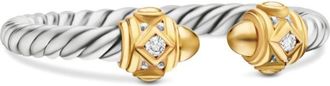 David Yurman Anello Renaissance in oro giallo 18kt e argento sterling con diamanti (2,3mm)