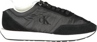 Calvin Klein Schoenen, Dames, Zwart, 41 EU, Polyester, Black Polyester Sneaker