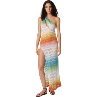 Missoni Asymmetric Cover-up Dress In Shaded Lam&eacute; Viscose in Multicoloured at Nordstrom, Size 42 It