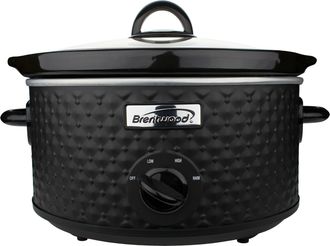 Brentwood 3.5 Quart Diamond Pattern Slow Cooker in Black
