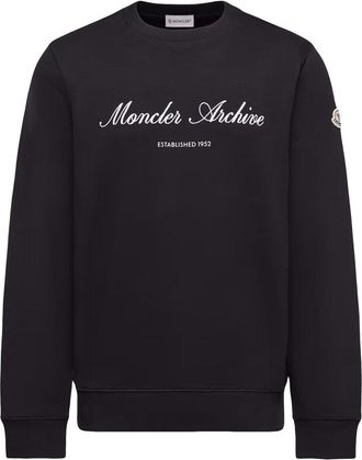 Moncler SIGNATURE LOGO SWEATSHIRT Size: XXL, colour: BLACK