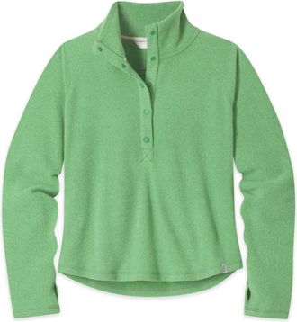 Stio | Womens Turpin Fleece Snap Pullover, Size Medium in Forage Heather